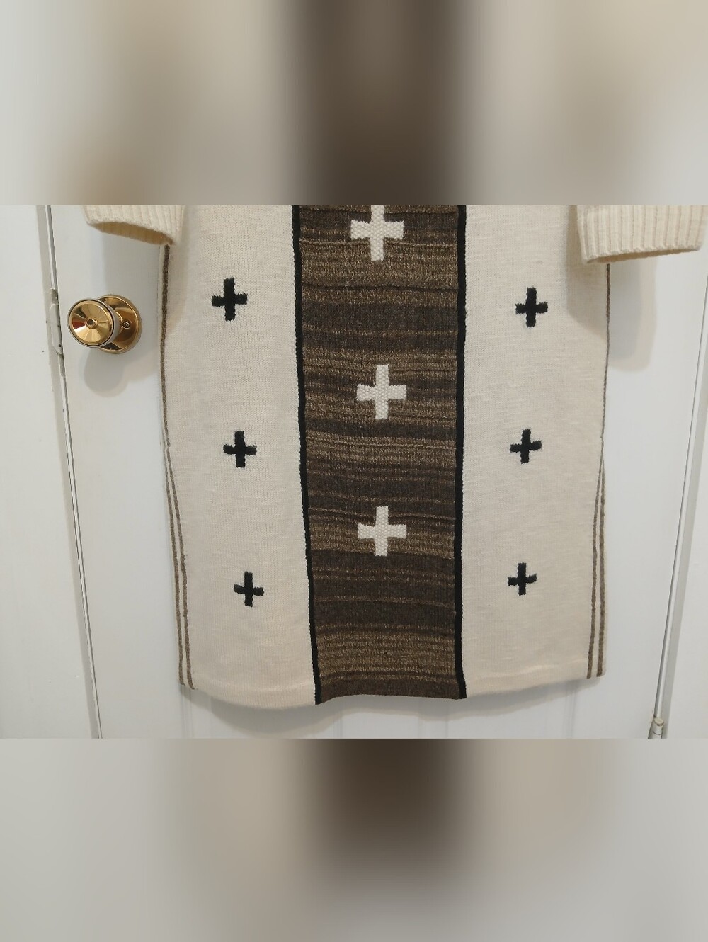 Polo Ralph Lauren X Naomi Glasses Wool-Blend Dress XL Southwestern Native Navajo - Picture 8 of 16